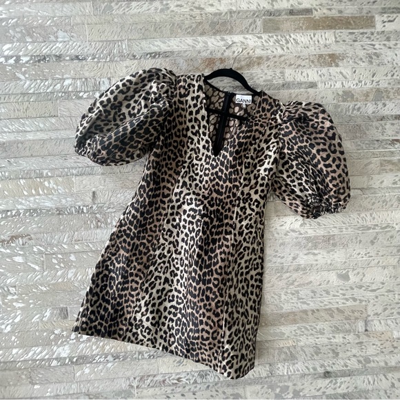 Ganni leopard print mini dress - Picture 12 of 13